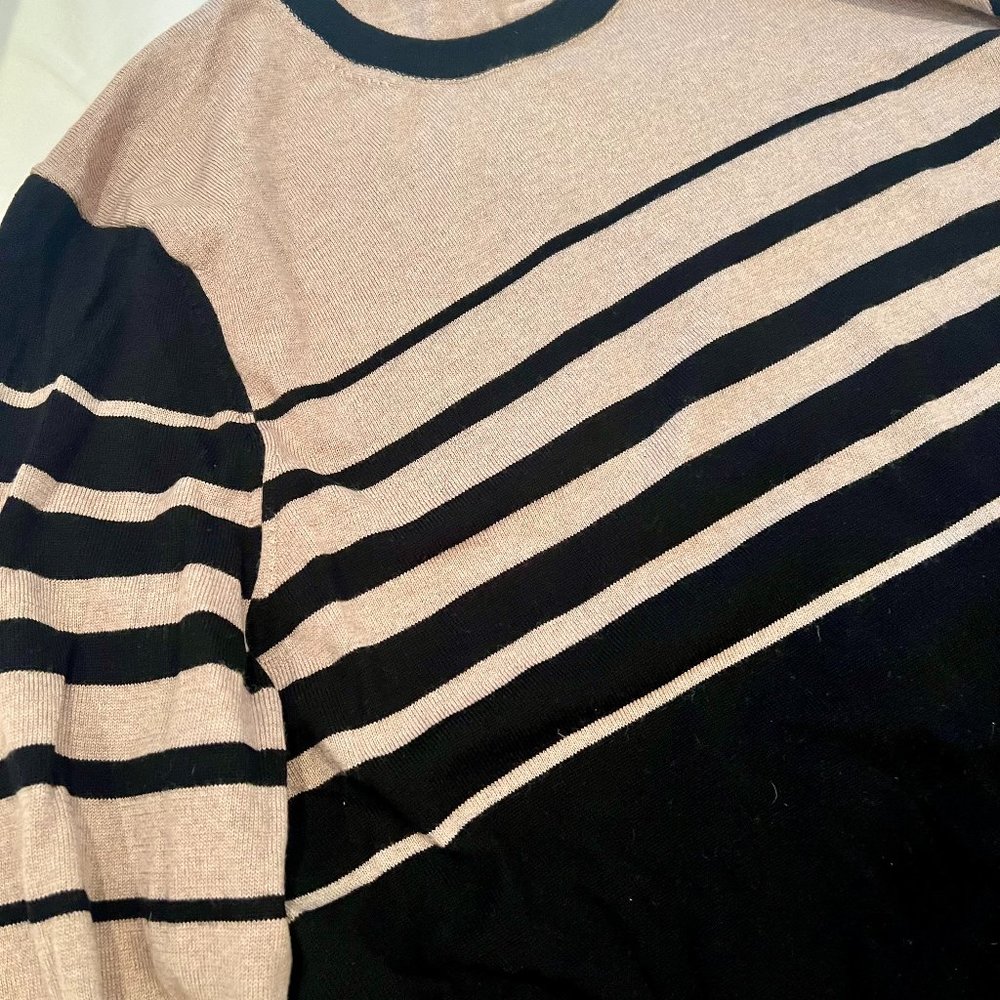Mr Turk CONLEY CREWNECK COLOR: BLACK/CAMEL SIZE: XXL Orig. $220